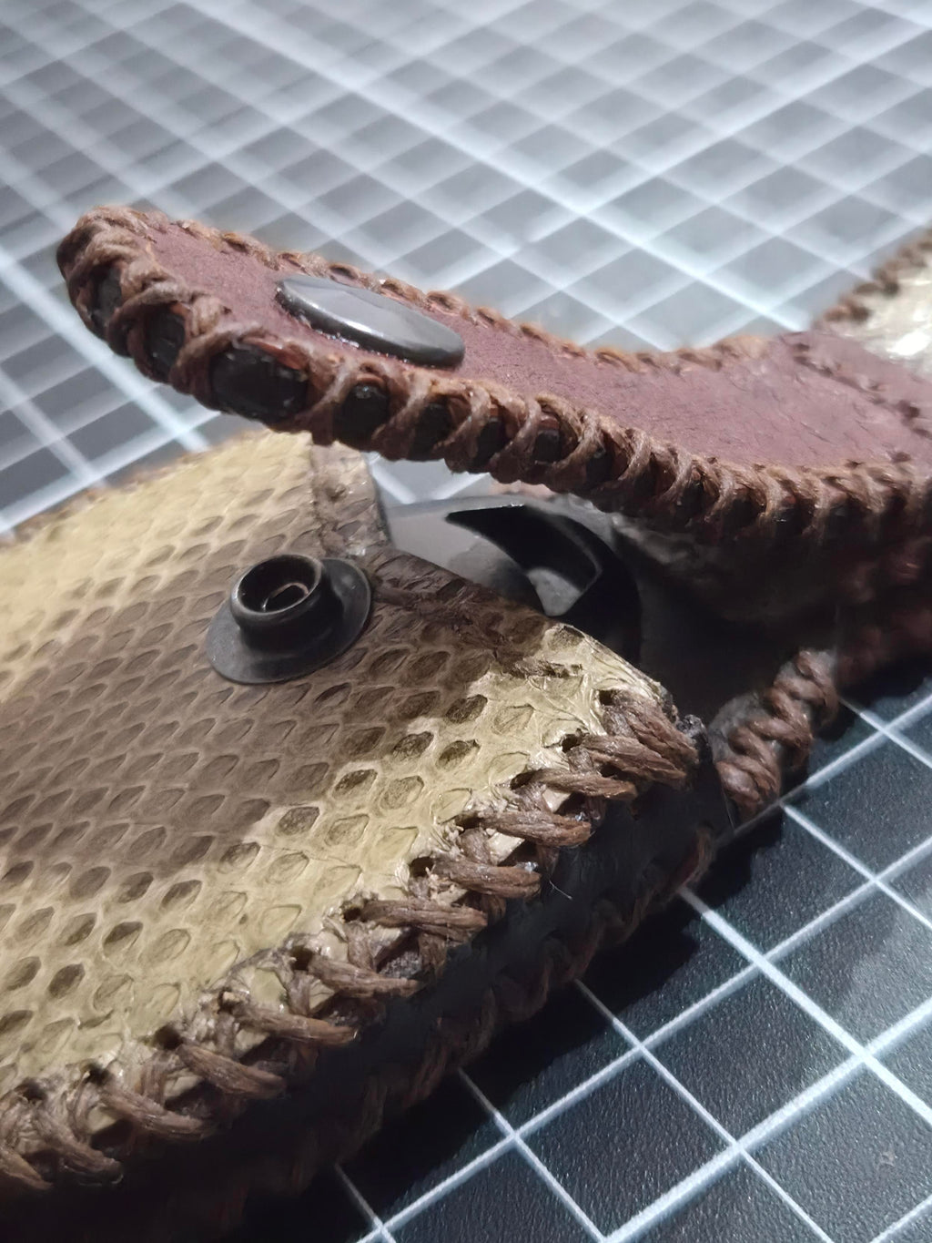 SNAKE SKIN FOB HOLDER